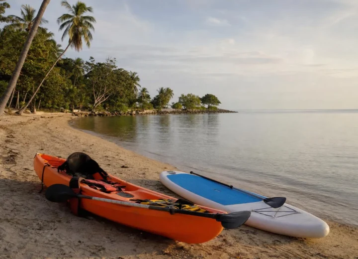 Île des Sens — Kayaking and paddle boarding on the beach